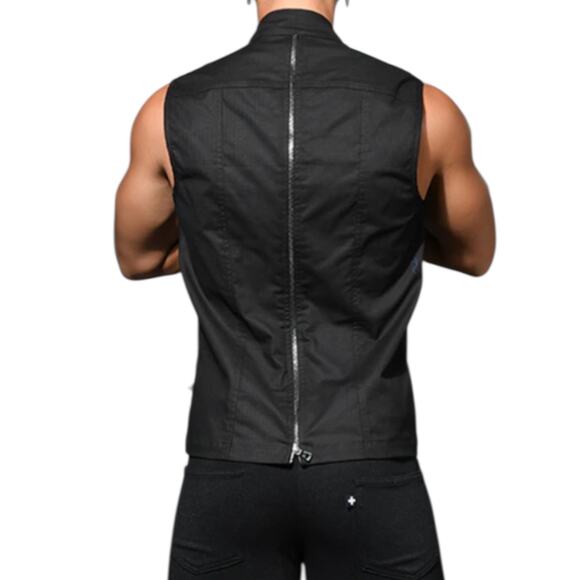 Andrew Christian Special Forces Capsule Zipper Vest Black Large - Picture 13 of 16